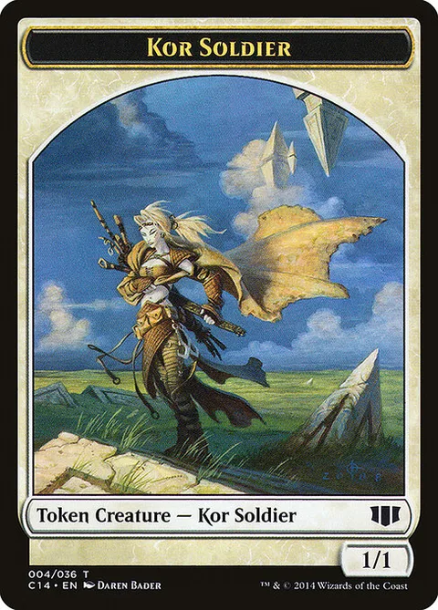 Kor Soldier, card 4 from Commander 2014 Tokens
