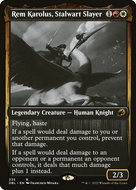 Rem Karolus, Stalwart Slayer, card 235 from Innistrad: Double Feature