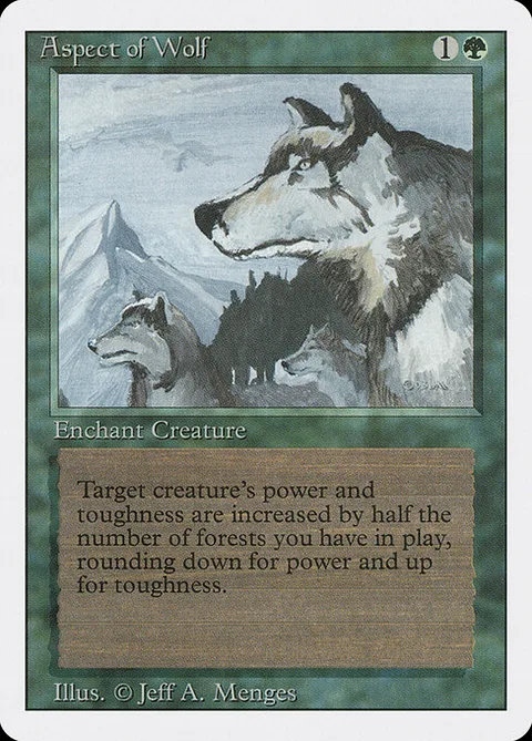 Aspect of Wolf, card 186 from Revised Edition