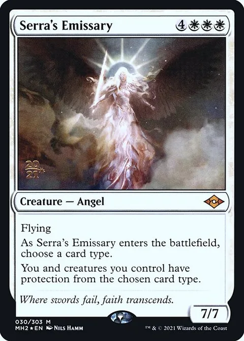Serra's Emissary, card 30s from Modern Horizons 2 Promos