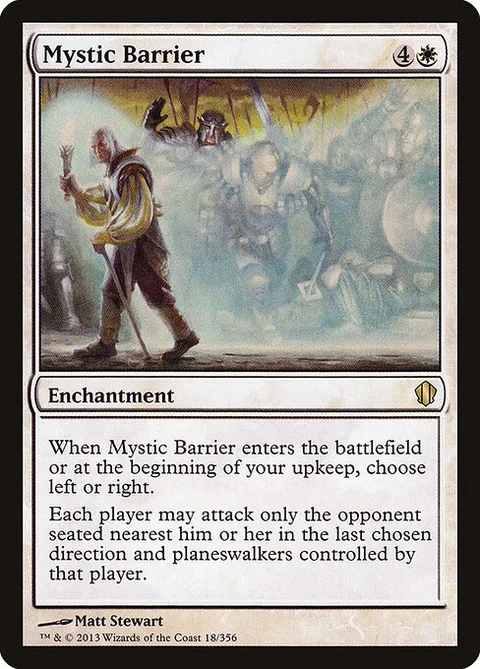 Mystic Barrier, card 18 from Commander 2013