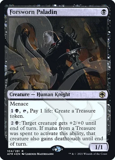 Forsworn Paladin, card 104a from Adventures in the Forgotten Realms Promos