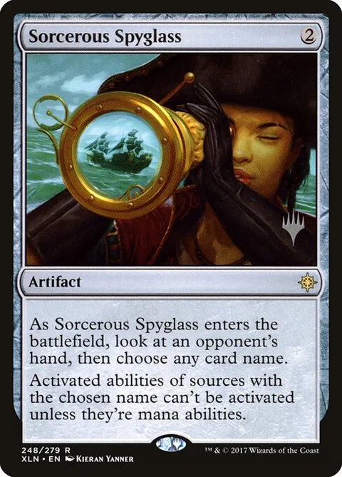 Sorcerous Spyglass, card 248p from Ixalan Promos
