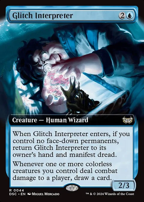 Glitch Interpreter, card 44 from Duskmourn: House of Horror Commander