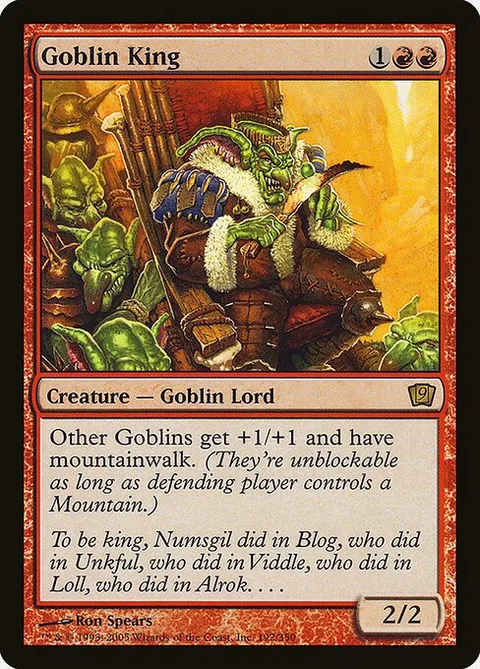 Goblin King, card 192★ from Ninth Edition