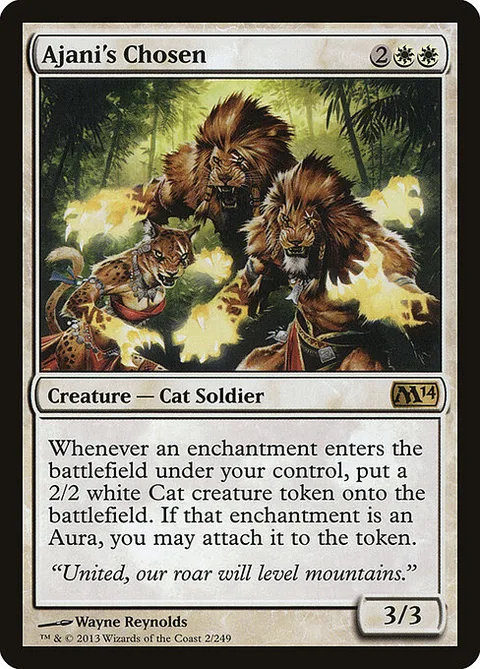 Ajani's Chosen, card 2 from Magic 2014