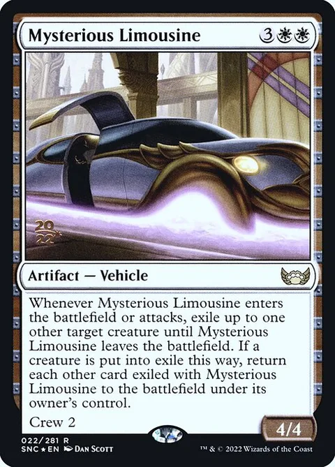 Mysterious Limousine, card 22s from Streets of New Capenna Promos