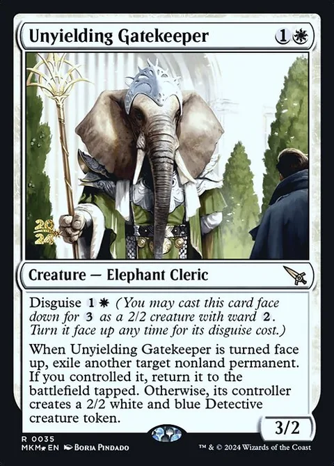 Unyielding Gatekeeper, carte 35s de Murders at Karlov Manor Promos