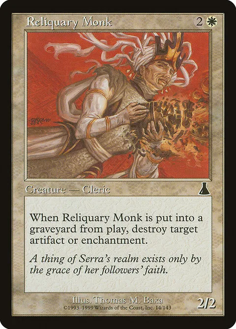 Reliquary Monk, carte 14 de Urza's Destiny