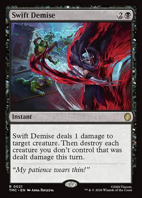 Swift Demise, card 21 from Teenage Mutant Ninja Turtles Eternal
