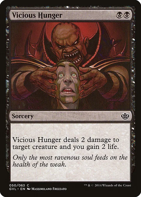 Vicious Hunger, card 50 from Duel Decks Anthology: Garruk vs. Liliana