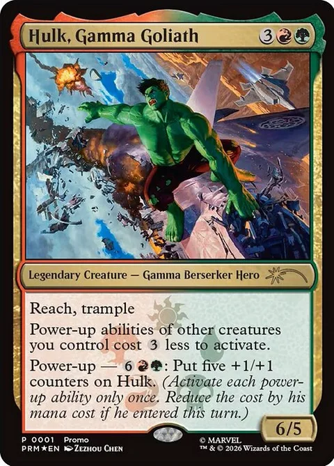 Hulk, Gamma Goliath, card 2026-25 from Media and Collaboration Promos