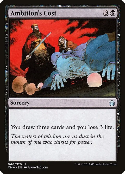 Ambition's Cost, card 46 from Commander Anthology