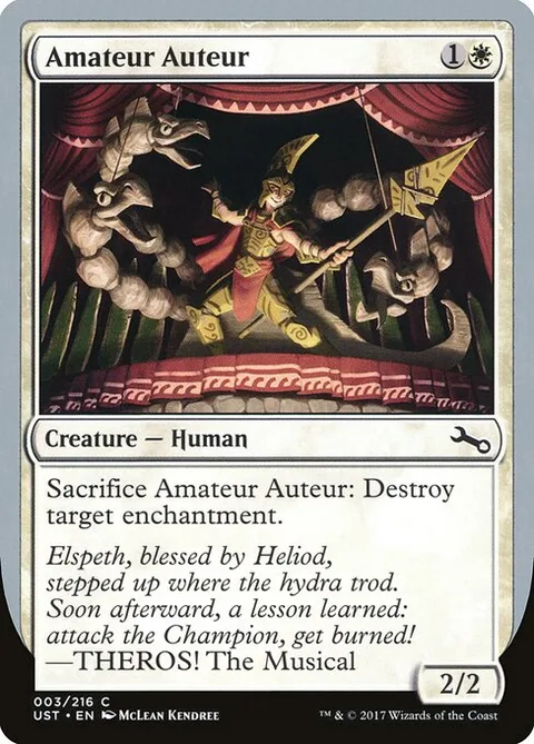 Amateur Auteur, card 3c from Unstable