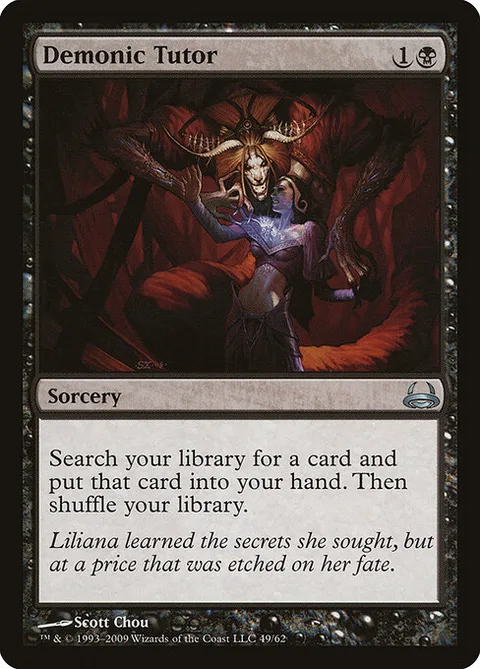 Demonic Tutor, card 49 from Duel Decks: Divine vs. Demonic