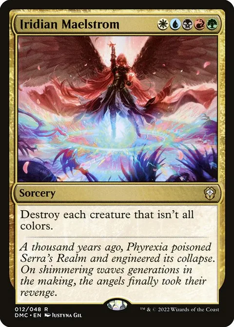 Iridian Maelstrom, card 12 from Dominaria United Commander