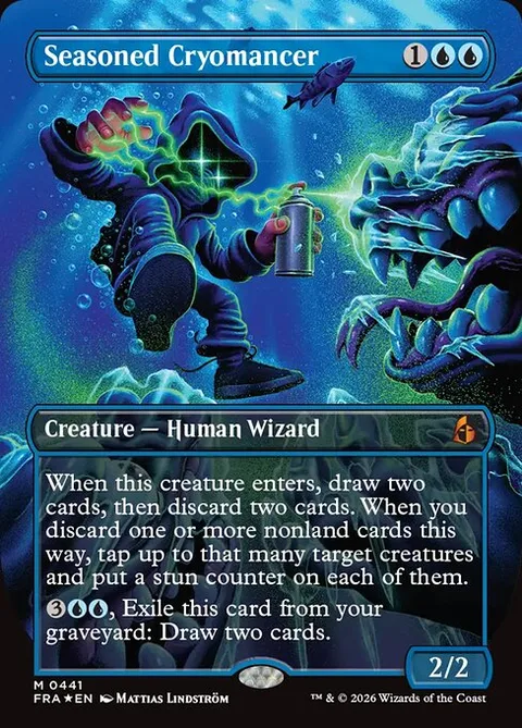 Seasoned Cryomancer, card 441 from Reality Fracture