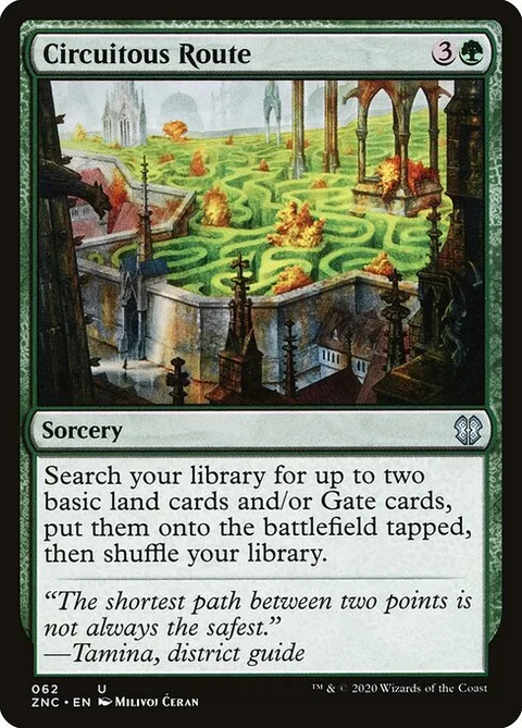 Circuitous Route, card 62 from Zendikar Rising Commander