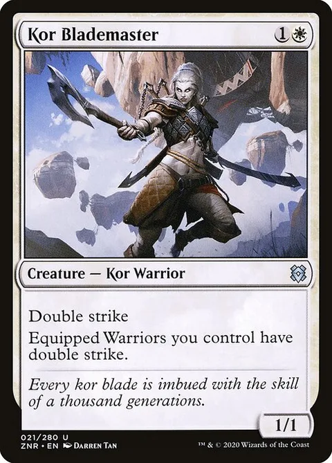 Kor Blademaster, carte 21 de Zendikar Rising