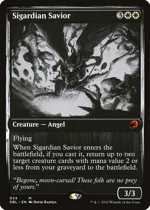 Sigardian Savior, card 34 from Innistrad: Double Feature