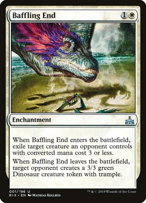 Baffling End, card 1 from Rivals of Ixalan