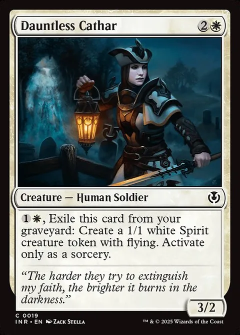 Dauntless Cathar, card 19 from Innistrad Remastered