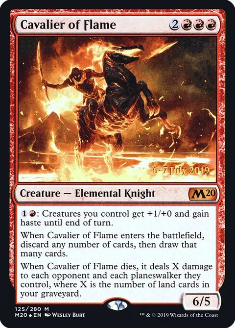 Cavalier of Flame, carte 125s de Core Set 2020 Promos