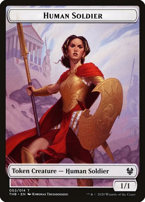 Human Soldier, card 2 from Theros Beyond Death Tokens