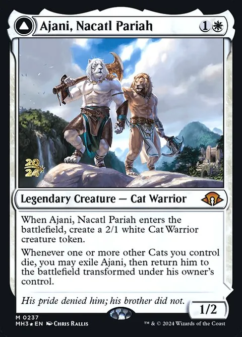 Ajani, Nacatl Pariah // Ajani, Nacatl Avenger, carte 237s de Modern Horizons 3 Promos