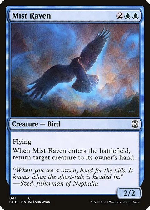 Mist Raven, carte 41 de Kaldheim Commander
