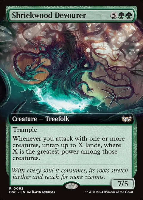 Shriekwood Devourer, card 62 from Duskmourn: House of Horror Commander