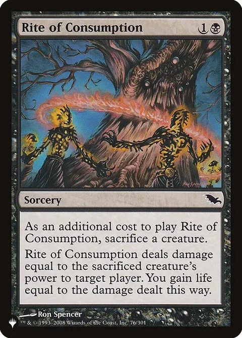 Rite of Consumption, card SHM-76 from The List