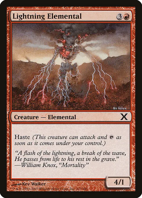 Lightning Elemental, carte 217 de Tenth Edition