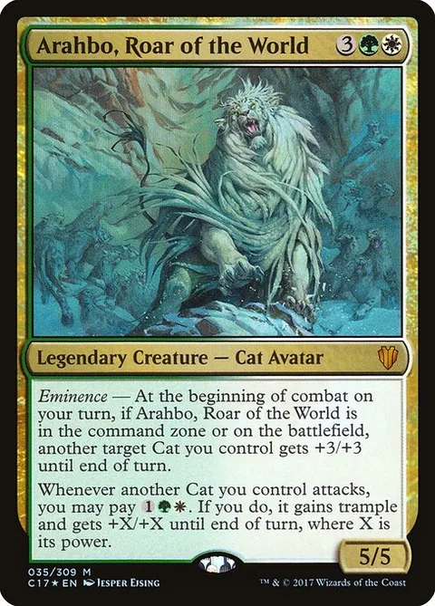 Arahbo, Roar of the World, card 35 from Commander 2017