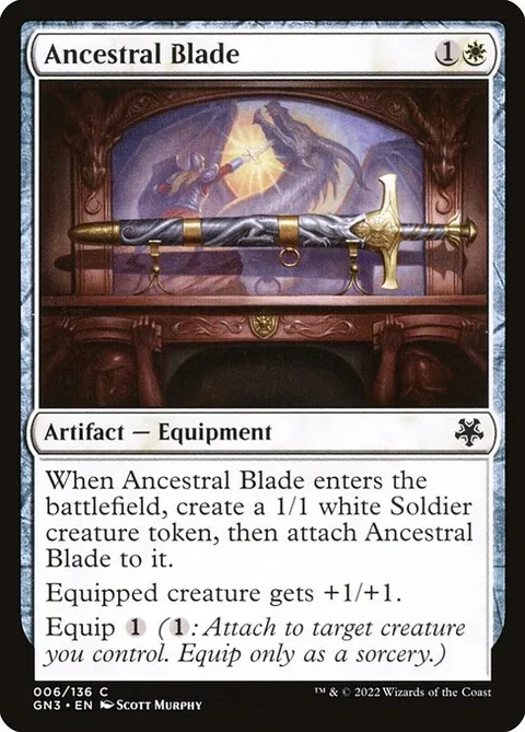 Ancestral Blade, card 6 from Game Night: Free-for-All