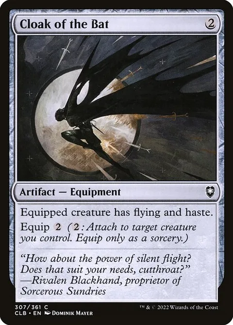 Cloak of the Bat, carte 307 de Commander Legends: Battle for Baldur's Gate