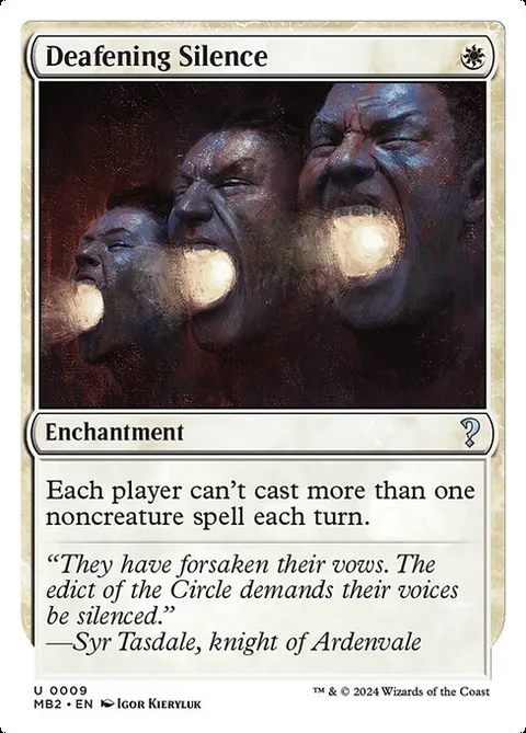 Deafening Silence, card 9 from Mystery Booster 2