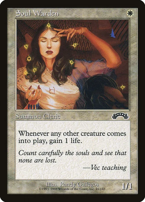 Soul Warden, card 21 from Exodus