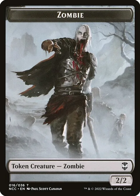 Zombie, card 16 from New Capenna Commander Tokens