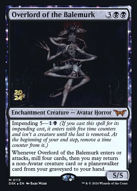Overlord of the Balemurk, carte 113s de Duskmourn: House of Horror Promos