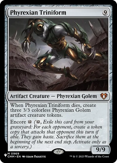Phyrexian Triniform, carte CMM-969 de The List
