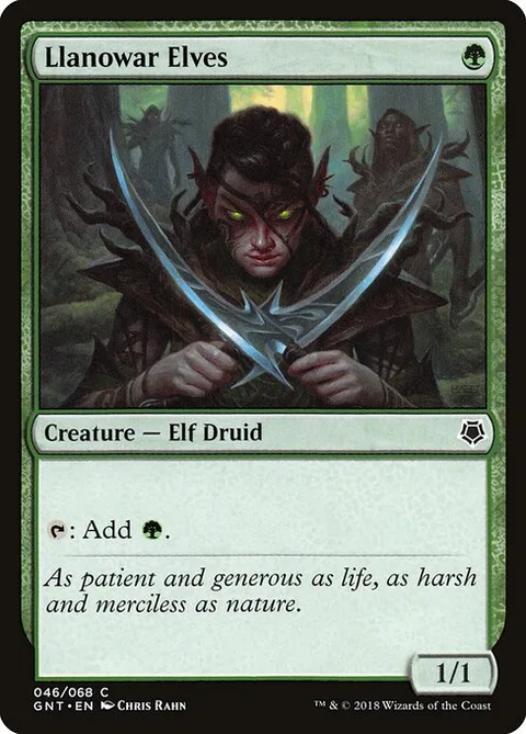 Llanowar Elves, carte 46 de Game Night