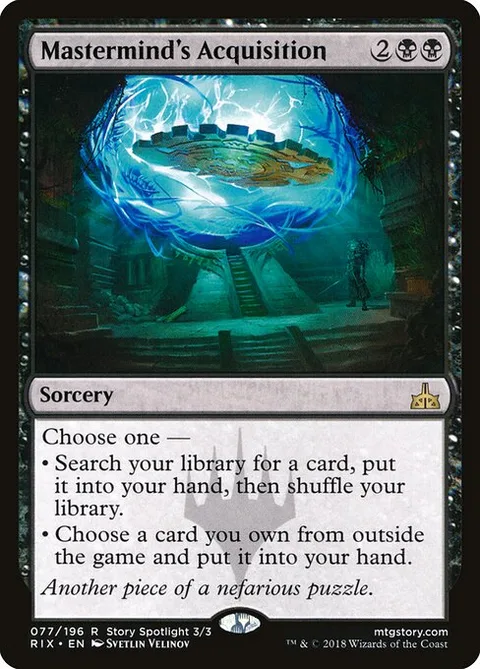 Mastermind's Acquisition, card 77 from Rivals of Ixalan