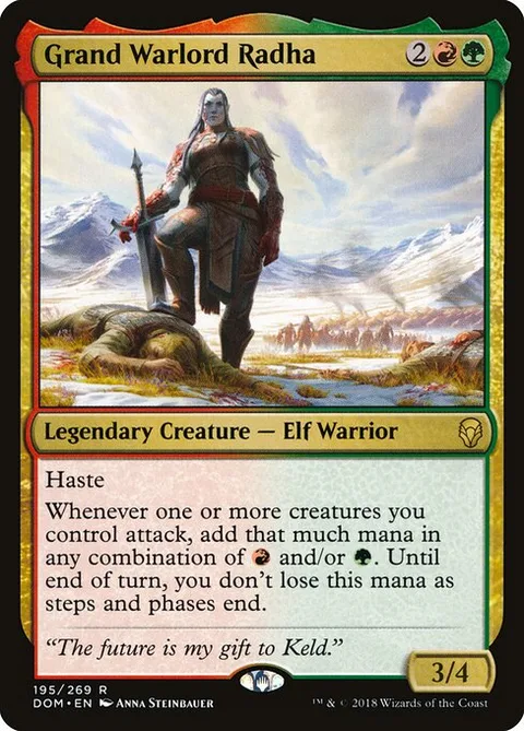 Grand Warlord Radha, card 195 from Dominaria