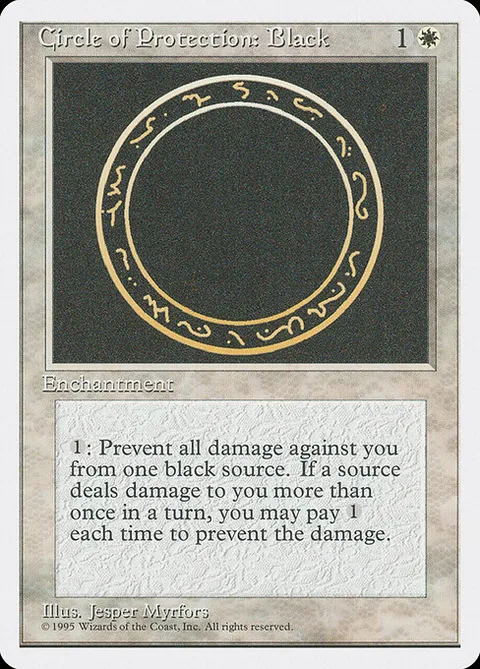 Circle of Protection: Black, card 14 from Fourth Edition