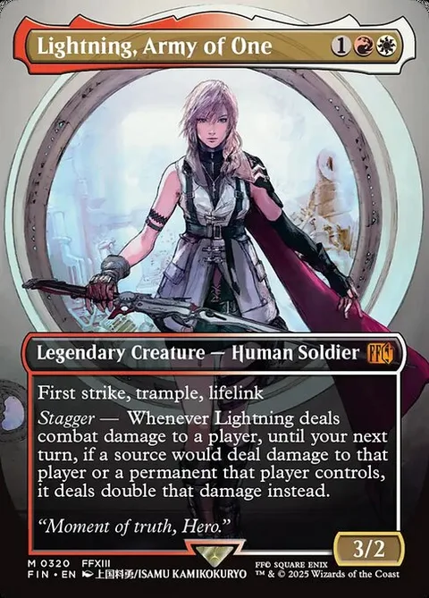 Lightning, Army of One, card 320 from Final Fantasy