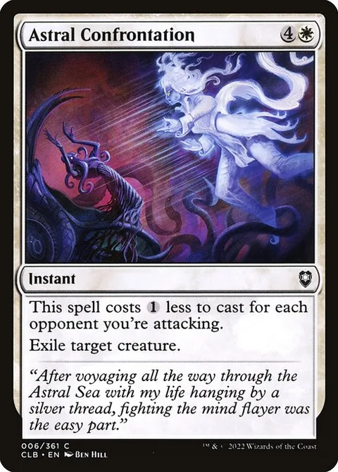 Astral Confrontation, card 6 from Commander Legends: Battle for Baldur's Gate