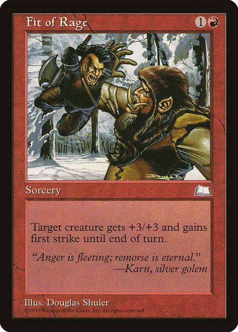 Fit of Rage, card 102 from Weatherlight