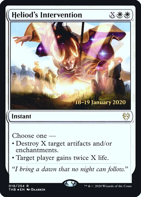 Heliod's Intervention, carte 19s de Theros Beyond Death Promos