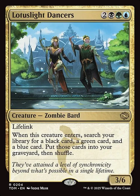Lotuslight Dancers, card 204 from Tarkir: Dragonstorm